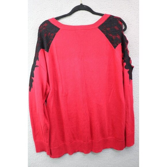 Torrid Long Sleeve Sweater-Cut-Out-Lace-Size 2X-Whimsigoth - Picture 10 of 12